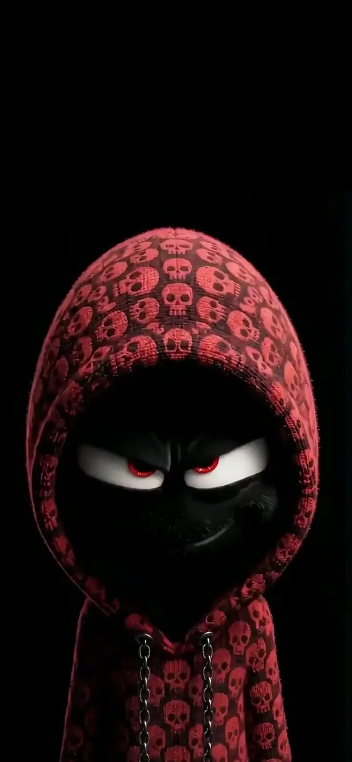 Mischievous Hooded Skull Figure 4K Live Wallpaper