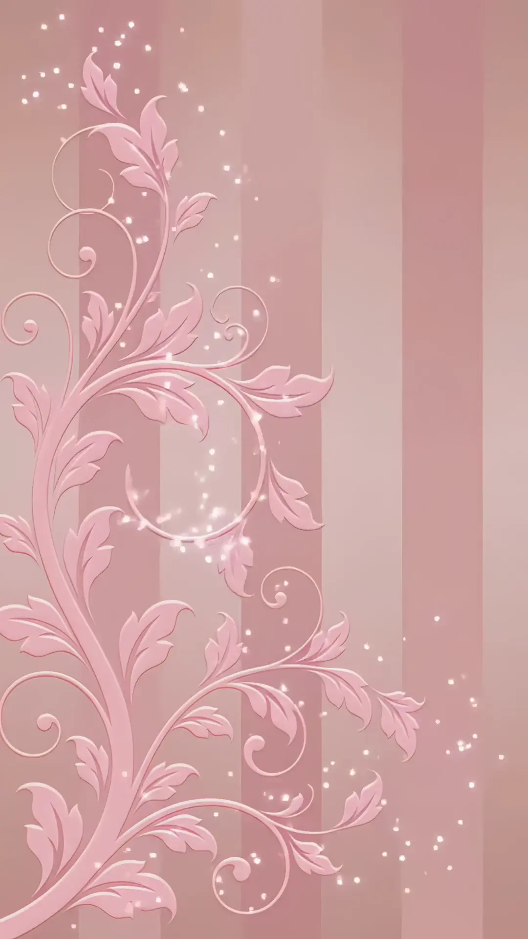 Elegant Pink Floral Shimmer Live Wallpaper for Mobile