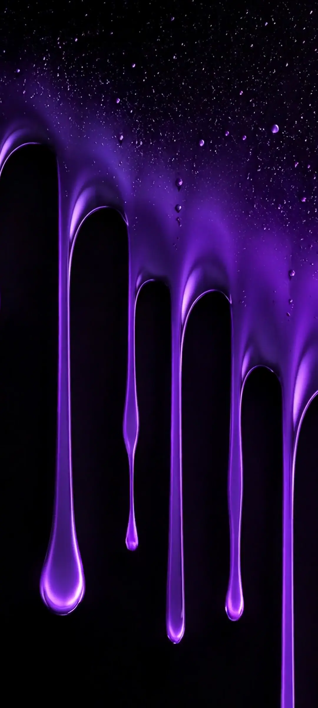 Luminous Purple Drips Abstract Live Wallpaper
