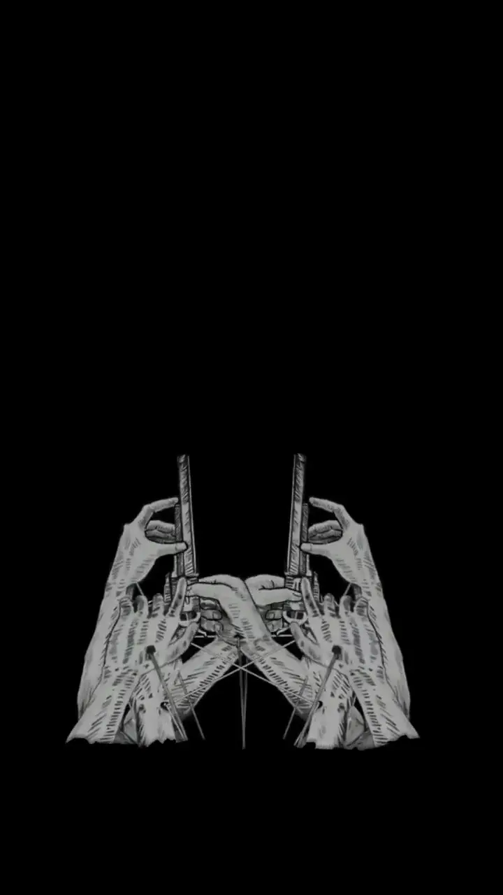 Dark Aesthetic Live Wallpaper with Revolvers and Hands