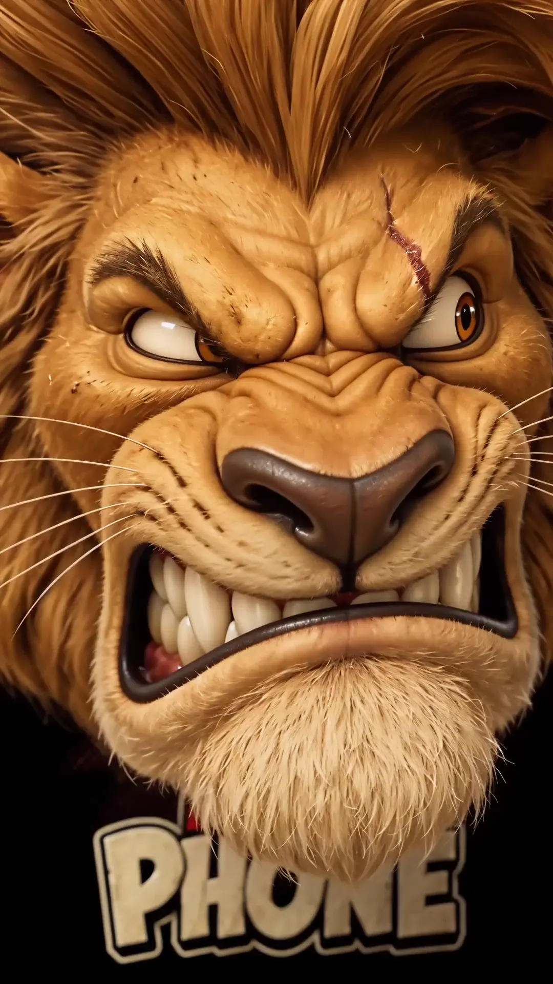 Angry Cartoon Lion Live Wallpaper for Mobile