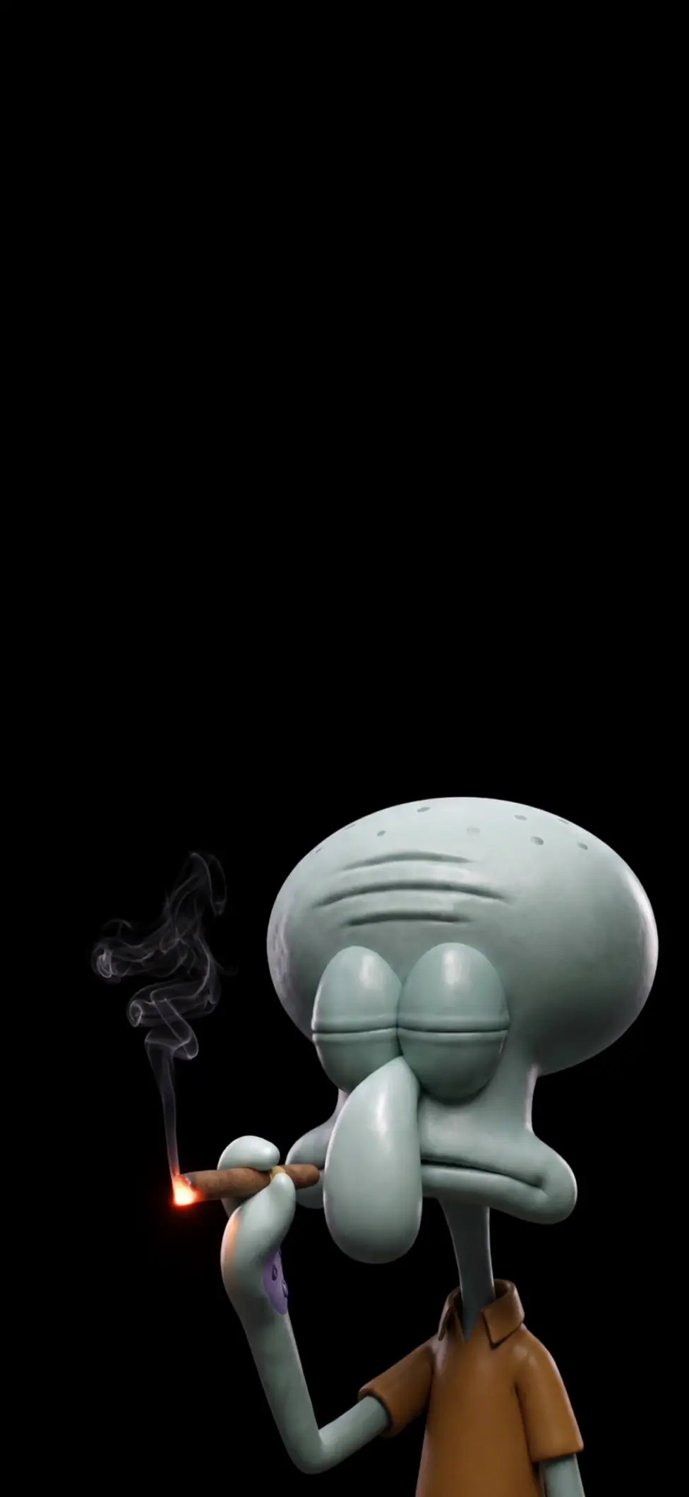 Squidward Smoking Cartoon Live Wallpaper for Mobile