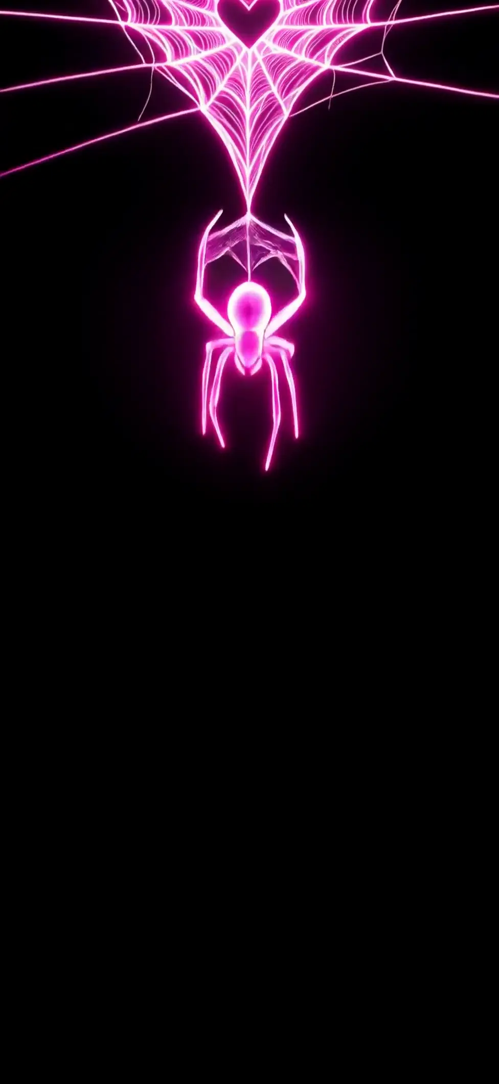 Pink Neon Spider Heart Live Wallpaper for Mobile