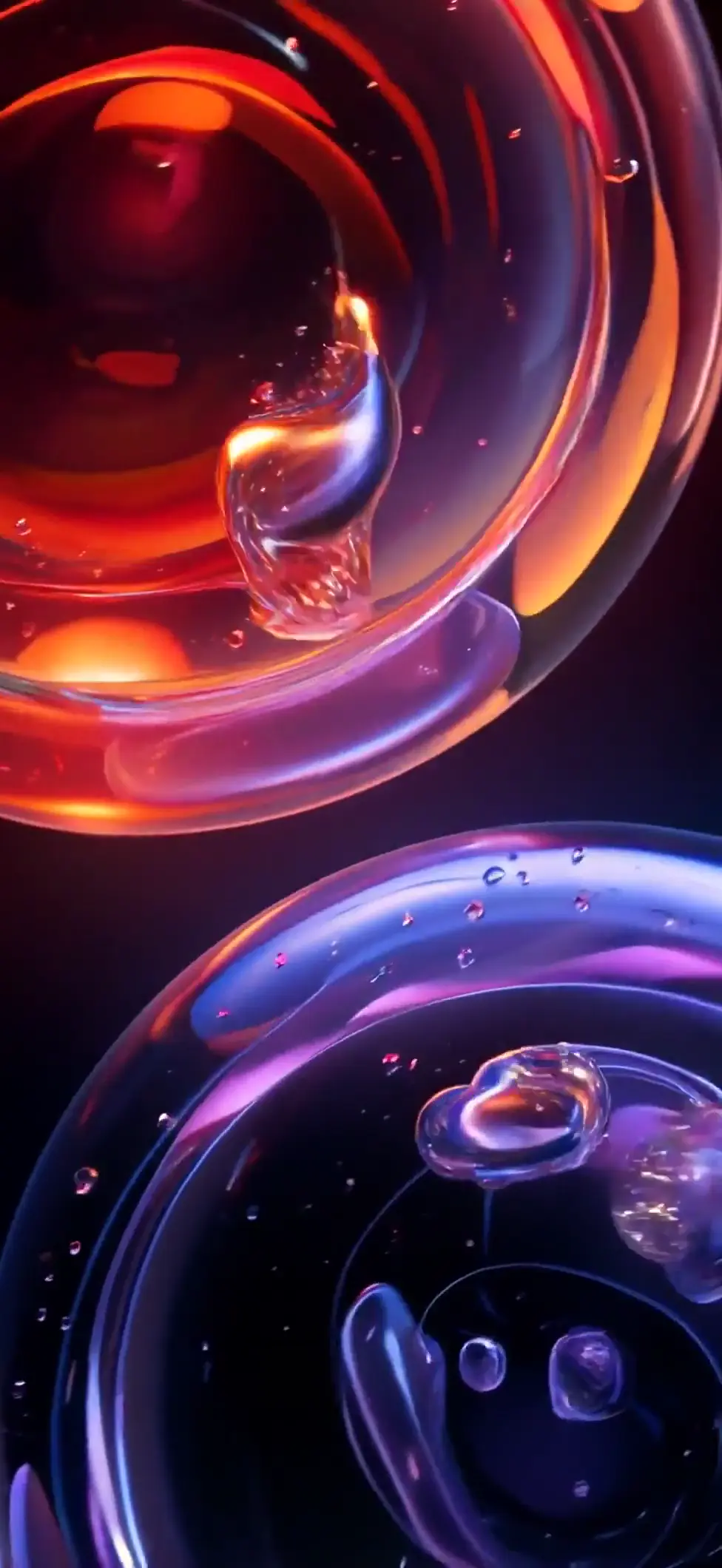 Vivid Abstract Liquid Drops Live Wallpaper in 4K